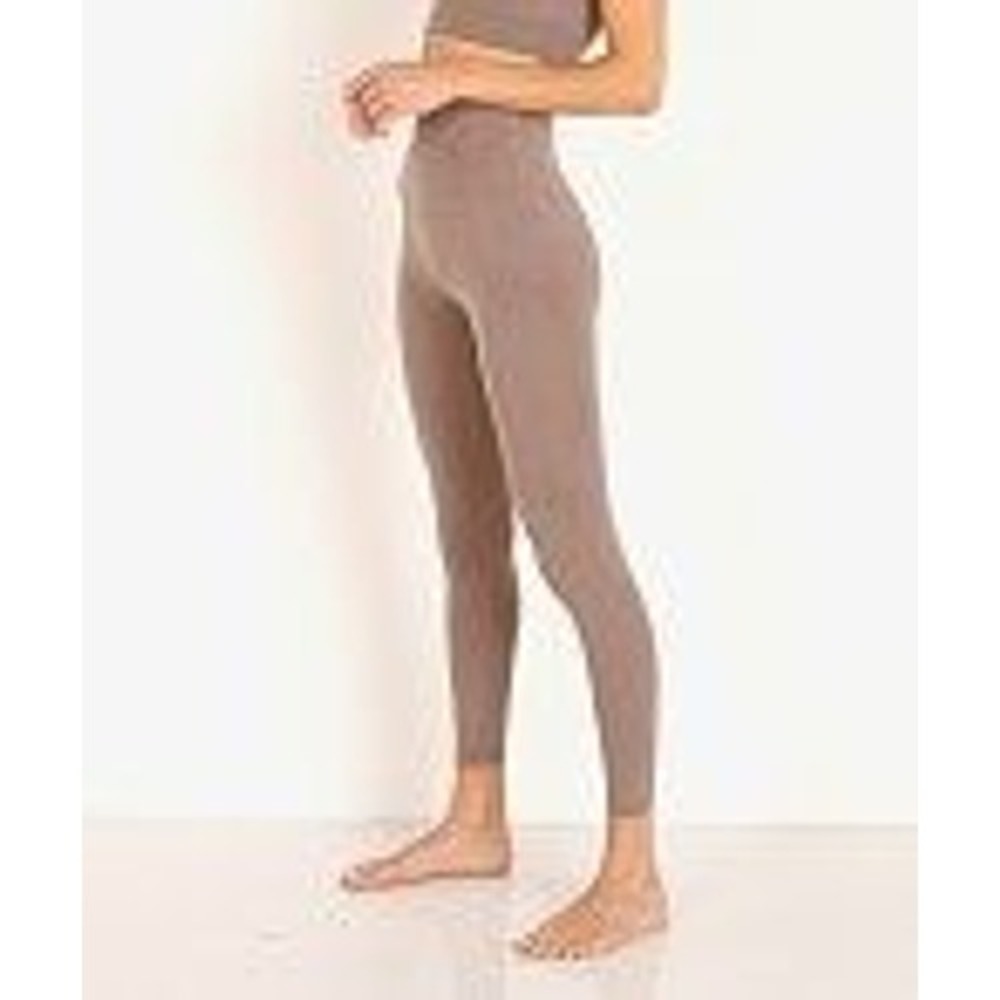 Beyond Yoga Rib High Waisted Midi Legging Mocha Heather Brown Size S - Picture 3 of 9